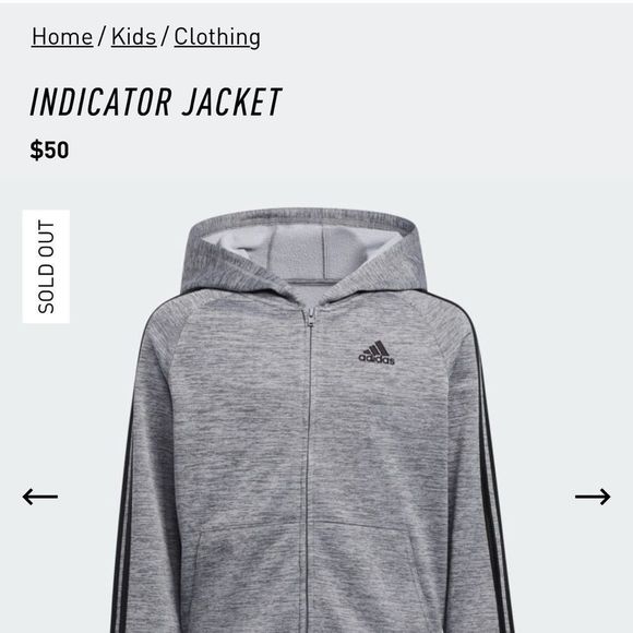 ADIDAS YOUTH Large Indicator Zip Hoodie - Picture 2 of 10